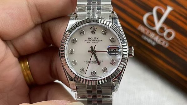 劳力士 Lady-Datejust 26 179174 白色表盘配钻石 Jubilee 表带